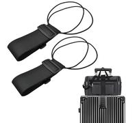 Amexo 2 Pièces Sangles pour Bagage, Ceintures de Fixation Élastiques pour Bagages Bagage de Sangle de Valise Réglable pour Attacher des Sacs Accessoire Portable pour Valise De Voyage