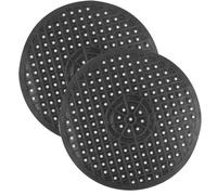 Amexo 2 Pièces Tapis Evier Cuisine Rond Tapis D’éVier TPR Tapis Evier Cuisine en Caoutchouc Tapis de Protection D'évier Antidérapant Tampon de Filtre à Eau Découpables pour Bain Cuisine 31cm (Noir)