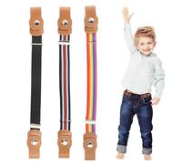 Amexo 3 Pièces Ceinture Élastiques Sans Boucle Enfant Ceinture Extensibles Invisibles pour Jeans Pantalons Réglable Ceintures Élastiques pour Garçons et Filles 37-57cm