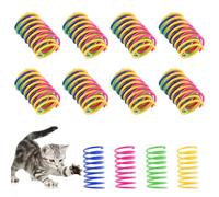 Amexo 32 Pièces Jouets Interactifs pour Chats Jouet de Chat à Ressort Colorés Jouet à Ressort en Spirale en Plastique pour Chat à Secouer Mordre et Tuer Le Temps
