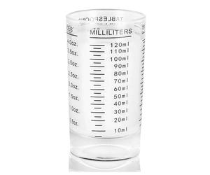 Amexo Verres à Shot 4OZ/120ML, Mini Verre Mesureur avec Balance, Gobelets Doseurs Robustes pour Cuisine Bar, Verre Doseur à Expresso pour Vodka Cocktail Tequila (Noir)