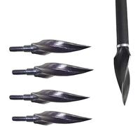 AMEYXGS 6pcs / 12pcs Conseils de Fièche Pointe de Chasse 150 Grains Broadheads Traditionnels pour Tir Sportif en Plein Air Arc à Poulies Classique (12pcs)