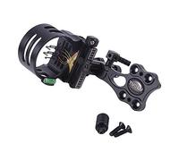 AMEYXGS Tir à l'arc Bow Sight Viseur d'arc à Poulies 5 Pin Micro Ajuster Visières pour Arc Composé Visée d'arc Viseur Vue d'arc Gaucher et Droitier (Noir)