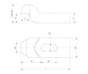 AMF AMF Bride de serrage en U avec nez 22X250 mm Quantité:1