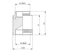 AMF AMF Goujon fileté DIN 6379 M14X100 Quantité:1