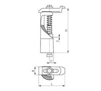 AMF AMF Griffe de serrage No.6313K 24+28 courte avec pièce en U Quantité:1