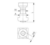 AMF AMF Kit de fixation 7600BF-30/43 M16x22 Quantité:1