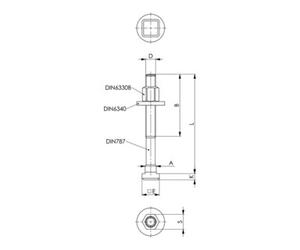 AMF Écrou hexagonal DIN 6331 M8 ouv. de clé 13 mm tourné et frais e résista Quantité:1