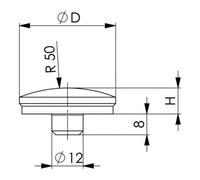 AMF Goujon AMF DIN6379 M22x100mm trempé et revenu à 8,8 Quantité:1