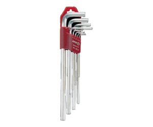 AMF Set de 9 clés hexagonales AMF 6KT SW1,5-10mm extra long porte-clefs i.Ku. Quantité:1