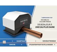 Amfa5000 XL Adoucisseur D'eau Anti Calcaire - 30 000 Gauss Anticalcaire Magnetique Canalisation, Filtre Compact, Non Électronique