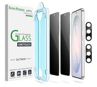 amFilm 2+2 Pièces Protection écran de Verre Trempé de Confidentialité pour Samsung Galaxy S26 Plus 5G, avec Protecteurs d'objectif de Caméra [Anti-Espion et Protection de la Vie privée]