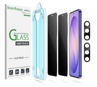 amFilm 2+2 Pièces Protection écran de Verre Trempé de Confidentialité pour Samsung Galaxy S26 Ultra 5G, avec Protecteurs d'objectif de Caméra [Anti-Espion et Protection de la Vie privée]
