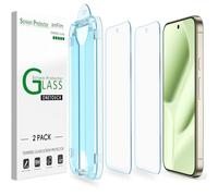 amFilm Auto-Alignment OneTouch Lot de 2 protections d'écran en verre trempé pour Pixel 10 Pro XL [6,8 pouces] Installation en 30 secondes, sans bulles, compatible avec les coques, anti-rayures