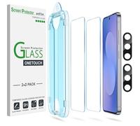 amFilm Lot de 2 + 2 Films de Protection en Verre Trempé pour Samsung Galaxy S25 FE 5G, Dureté 9H avec Protection d'objectif d'appareil Photo, Installation Facile et sans Bulles (S25 FE-6.7'')