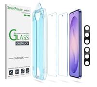 amFilm Lot de 2 + 2 Films de Protection en Verre Trempé pour Samsung Galaxy S26 Ultra 5G, Dureté 9H avec Protection d'objectif d'appareil Photo, Installation Facile et sans Bulles