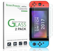 amFilm Lot de 2 protections d'écran en verre trempé pour Switch (2017)