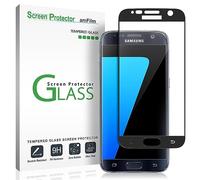 amFilm Verre Trempé pour Galaxy S7, Couverture Complète Protecteur D'écran pour Samsung Galaxy S7 (Noir)