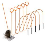 AMFUN 5PCS Furet Deboucheur Canalisation, 81CM Serpent de Vidange Flexible pour Bouchons de Cheveux et Débris, pour Cuisine, Salle de Bain, Salle de BainEvier Canalisation (Orange)