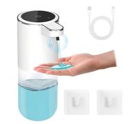 AMFUN Distributeur de Savon Automatique, 400ml Sans Touche Distributeur Savon Capteur, IPX5 Etanche Distributeur de Savon Mural Electrique, Distributeur de Savon Pour Cuisines, Salles de Bains, Bureau