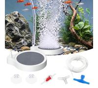 AMFUN Ensemble d'accessoire Aquarium, 50mm Pierre à Air Aquarium avec Tube d'air, Vanne de Régulation, Clapet Anti-Retour, Raccord en Y, Ventouse pour Aquarium, Bassin, Systèmes Hydroponiques