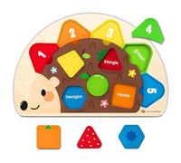 AMFUN Jeux Montessori 1 2 3 Ans, Générique Shape Sorter, Puzzle en Bois Bébé Hérisson pour Garçons et Filles de 1 à 3 Ans