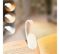 AMFUN Lampe de Lecture à Pince, Liseuse Lampe LED, 360° Lampe Clipsable Pince Luminosité Réglable 3 Couleurs Portable pour Travail Voyage