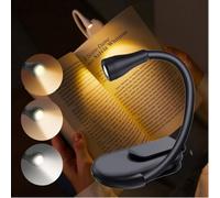 AMFUN Lampe de Lecture à Pince, Liseuse Lampe LED, 360° Lampe Clipsable Pince Luminosité Réglable 3 Couleurs Portable pour Travail Voyage