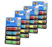 AMFUN Lot de 4 Marque-Pages Étroits, 832PCS Bandes d'Indexation en Film, 4 Couleurs, Index Marqueurs Adhésifs pour Surligner, Marquer ou Codifier des Informations (Rouge/Bleu/Jaune/Vert)