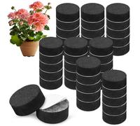 AMFUN Lot de 40 Pied Pot de Fleur Invisible, pour Drainage et Protection du Sol Intérieur/Extérieur, Réhausseurs de Pot en éponge pour Plantes d'intérieur et d'extérieur, Mobilier (Noir)