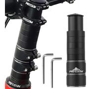 AMFUN Rehausse Potence VTT Potence de Guidon, 130MM VTT Bicyclette Étendre Riser, Fourche Extenseur Réglable, pour 28.6mm Vélo Aluminium, Noir