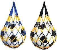 AMFUN Sac Filet de Ballon, 2PC Filets à Balles Portables pour Le Football, avec Les Aiguilles à 2 Boules, Sac de Balle de Basket pour Le Stade Le Volley