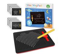 AMFUN Tableau à Dessin Magnétique, Planche à Dessin Créative avec Stylo Magnétique, Tablette Magnétique Enfant, Jeu Magnétique avec Billes et Stylo pour Enfants Famille Ecole (Noir)