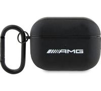 AMG AMAP2SLWK Apple AirPods Pro 2 Leather White Logo black