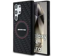 AMG AMHMS24L23SMRK Coque pour S24 Ultra S928 Noir Coque Rigide Silicone Motif Carbone