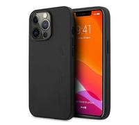 AMG Étui pour iPhone 13 Pro / 13 6.1 Cuir noir estampé à chaud