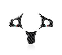 AMGASMG Cadre Décoratif de Volant de Voiture pour Alfa Romeo 159 939 Brera Spider 2005 2006-2011 Aspect Fiber de Carbone ABS Couvre Boutons Volant Autocollant Garniture Accessoires Intérieur