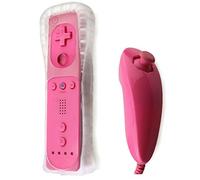 AMGGLOBAL® Remote and Nunchuk Controller in Blue Red White Black Pink For Nintendo Wii Remote WII + FREE SILICONE COVER