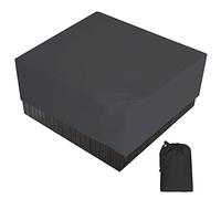 AMGJ Bache d'extérieur pour Spa Housse de Bain à Remous Carrée Etanche Couverture de Spa en Tissu Polyester 190T Anti-poussière Anti-UVavec Un Sac de Rangement 7 Tailles au Choix,Noir,220x220x90cm