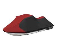 AMGJ Couverture de Jet Ski en Tissu Oxford 600D PVC Housse de Protection de Jet Ski Impermable pour Jet Ski de 137" à 140",Red + Black