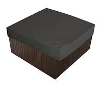 AMGJ Housse de Bain à Remous Carrée Etanche Bache d'extérieur pour Spa Couverture de Spa en Tissu Polyester 190T Anti-poussière Anti-UVavec Un Sac de Rangement 7 Tailles au Choix,Noir,215x215x30cm