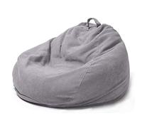 AMGJ Housse de Pouf Poire, Couverture de Fauteuil Inclinable en Coton et Lin, pour Adultes et Enfants (sans Remplissage),Light Gray,120x120 cm