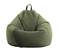 AMGJ Housse de Pouf Poire(sans Remplissage), Bache de Pouf Fauteuil Poire en Velours Côtelé Confortable pour Adultes et Enfants,Vert,80x90cm