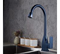 AMHIL -Robinets, robinets, Espace Aluminium ménage Cuisine Gris Robinet Chaud et Froid Bleu Cube Pot de légumes Robinet d'eau/Bleu (Color : Blu)