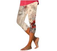 AMhomely Legging capri taille haute pour femme, élastique doux comme du beurre, opaque, contrôle du ventre, pantalon court pour entraînement, gym, yoga, P09 Multicolore, XL
