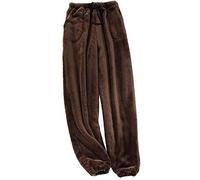 AMhomely Pantalon de pyjama pour homme - Sous-vêtements thermiques - Taille élastique - Pantalon en polaire avec poches - Polaire épaisse - Pantalon de sport décontracté - Pantalon de survêtement
