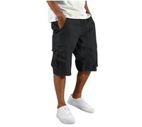 AMhomely Short cargo ample pour homme, longueur 7/8, cordon de serrage uni, plusieurs grandes poches, coupe décontractée, décontracté, randonnée en plein air, léger, séchage rapide pour l'été, M02