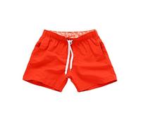 AMhomely Short de bain ample pour homme - Séchage rapide - Short de bain d'été avec poches - Taille élastique confortable - Sans doublure en maille, T02 Rouge pastèque, XL