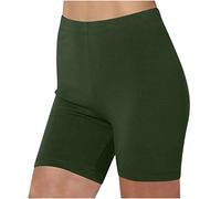 AMhomely Short froncé taille haute sans couture pour femme pour la gym, la course, le yoga, le sport, A72 Vert kaki, M