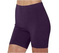 AMhomely Short froncé taille haute sans couture pour femme pour la gym, la course, le yoga, le sport, A72 Violet, XL